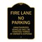 Signmission Fire Lane No Parking Unauthorized Vehicles Will Be Ticketed Towed at Owners Expense, BG-1824-23993 A-DES-BG-1824-23993 - alternate 1